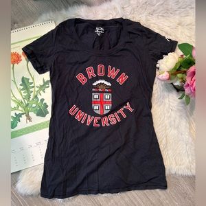 100% cotton black t shirt Brown university
